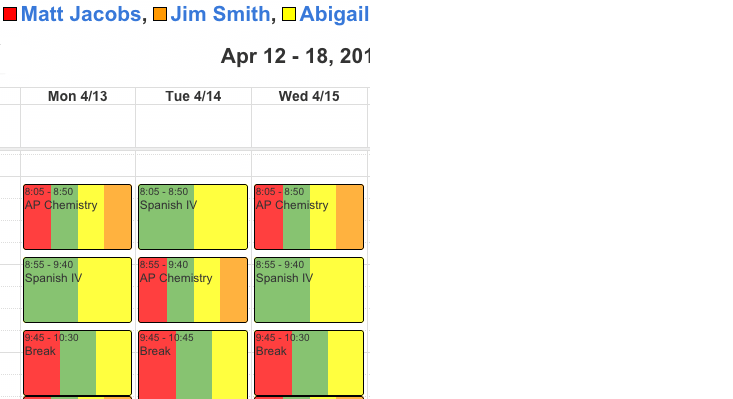 Compare Schedules Demo